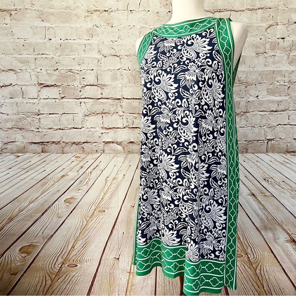Max Studio sleeveless jersey shift dress preppy